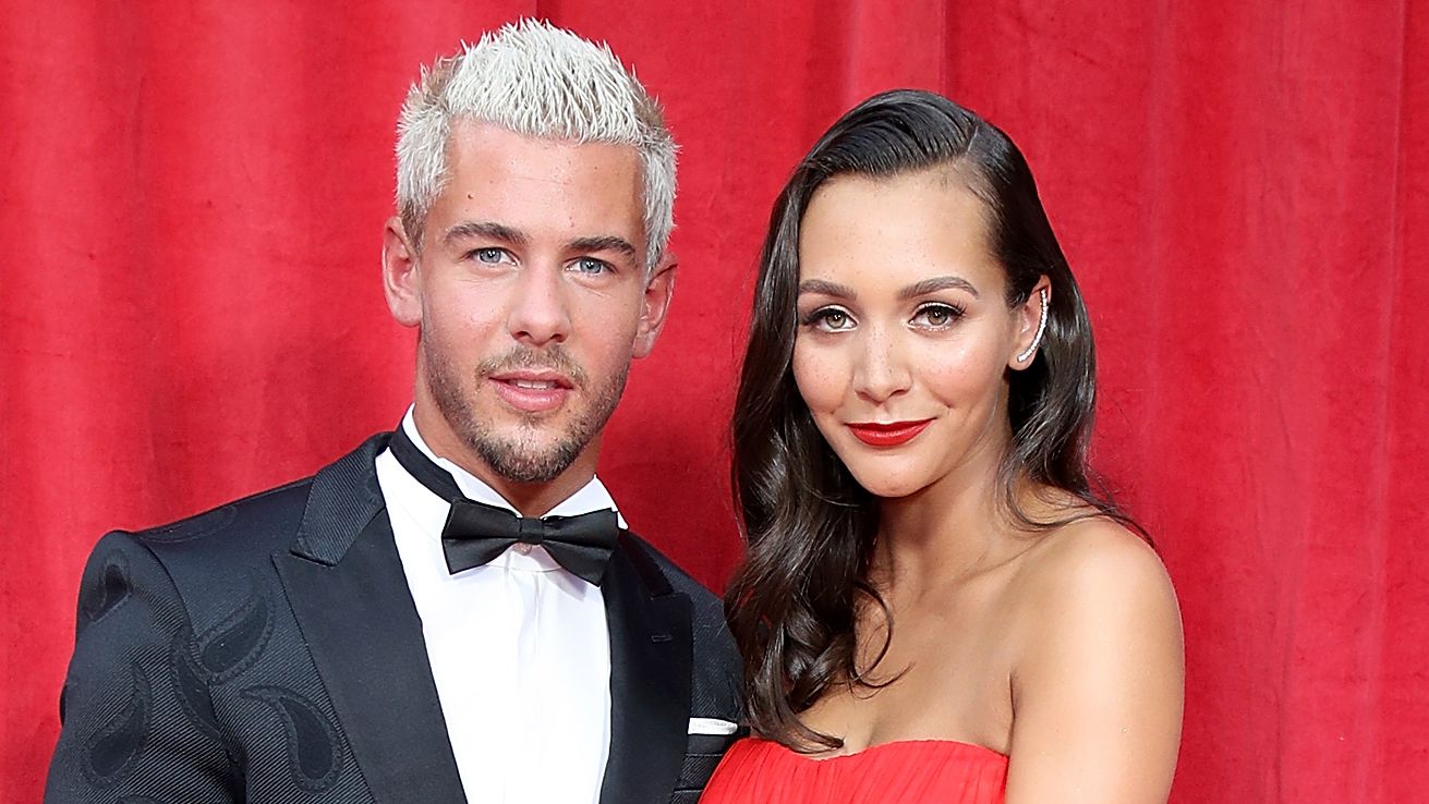Hollyoaks couple Nadine Mulkerrin and Rory DouglasSpeed first